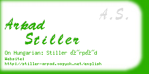 arpad stiller business card